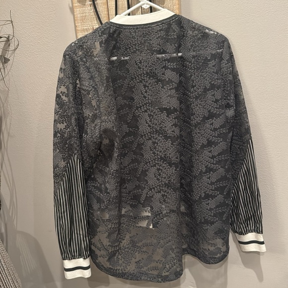 NU Denmark Indi Jacket Gray mix Black and White lace patty size M NWT - Picture 8 of 11